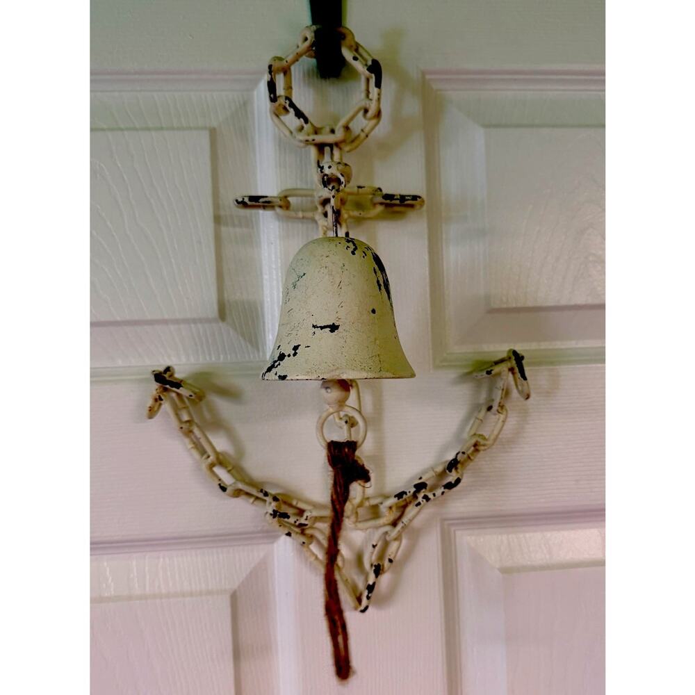 Rustic Nautical‎ Anchor W/ Working Bell Metal 15.25 x 10” Boat Ship Costal Decor